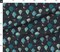 Hot Air Balloons Nighttime Stars Stars Turquoise Sky Nursery Hand-Drawn Dark Blue Cosmos Night Midnight Astrological Christmas Star Dots Custom Printed Fabric by Spoonflower Various Fabrics by the Yard or Fat Quarter